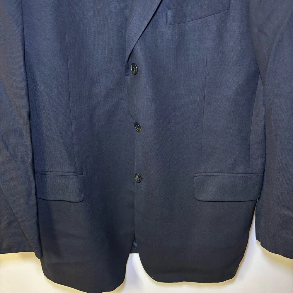 Joseph Abboud mens Black wool sport coat jacket blazer 43L Vintage Class…